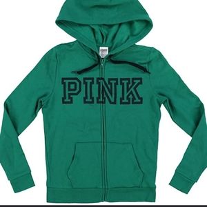 Green pink Victoria secert zip up